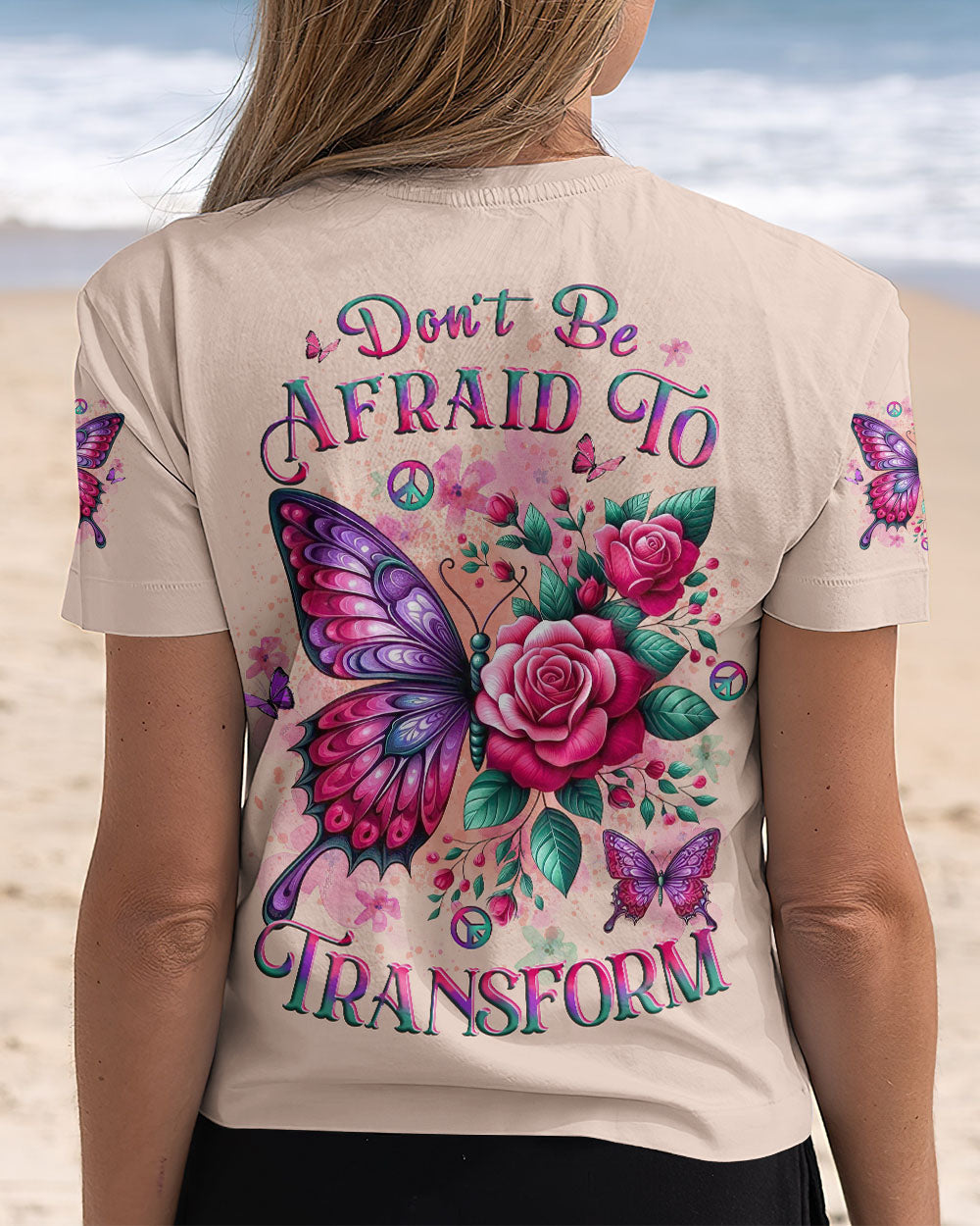 Don_E2_80_99t Be Afraid to Transform Butterfly with Rose Design AOP Shirts _3_ 8kfbd