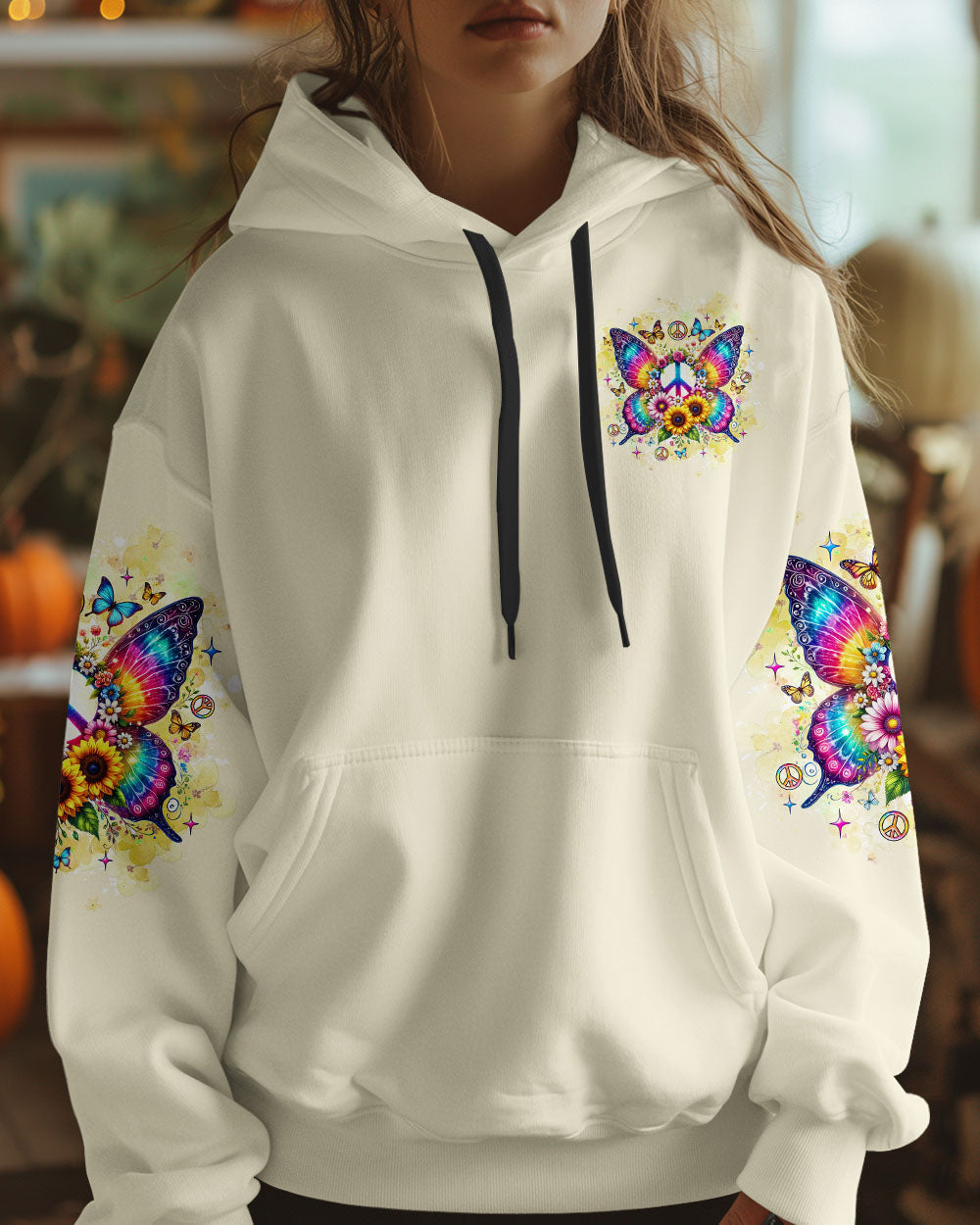 Don_E2_80_99t Be Afraid to Transform Peace Butterfly Floral Graphic AOP Shirts _4_ 6MTtH