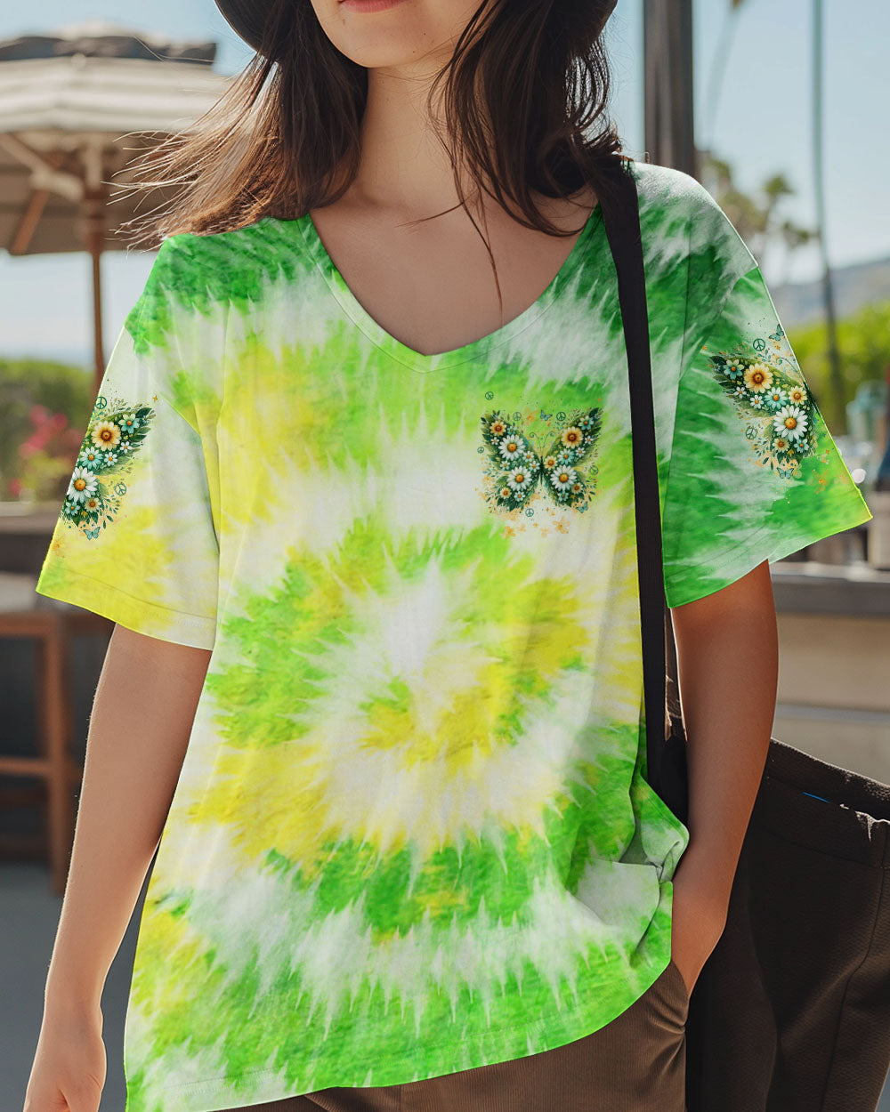 Don_E2_80_99t Be Afraid to Transform Tie Dye Butterfly Motivational Hippie Style for Women AOP Shirts _2_ lzt0r