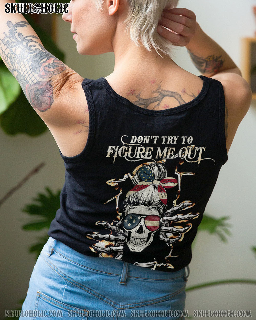 Don_E2_80_99t Try to Figure Me Out _E2_80_93 I_E2_80_99m a Special Kind of Twisted Patriotic Skull Biker Style AOP Shirts _15_ ujwvv