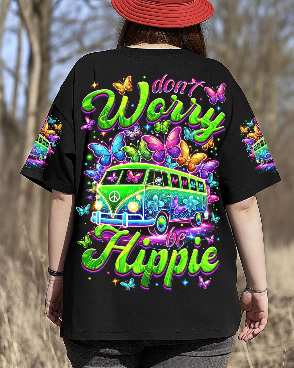 Don_E2_80_99t Worry Be Hippie Neon Peace Van and Butterfly Hippie Graphic AOP Shirts _1_ 1ff5M