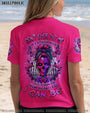Dont Ever Put Me I Can Be Pink Skull and Rose Gothic Attitude Graphic AOP Shirts _8_ 5Qr0o