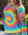 Dont Hurry Be Happy Tie Dye Sloth with Peace Sign and Palm Trees AOP Shirts _4_ IaUG8