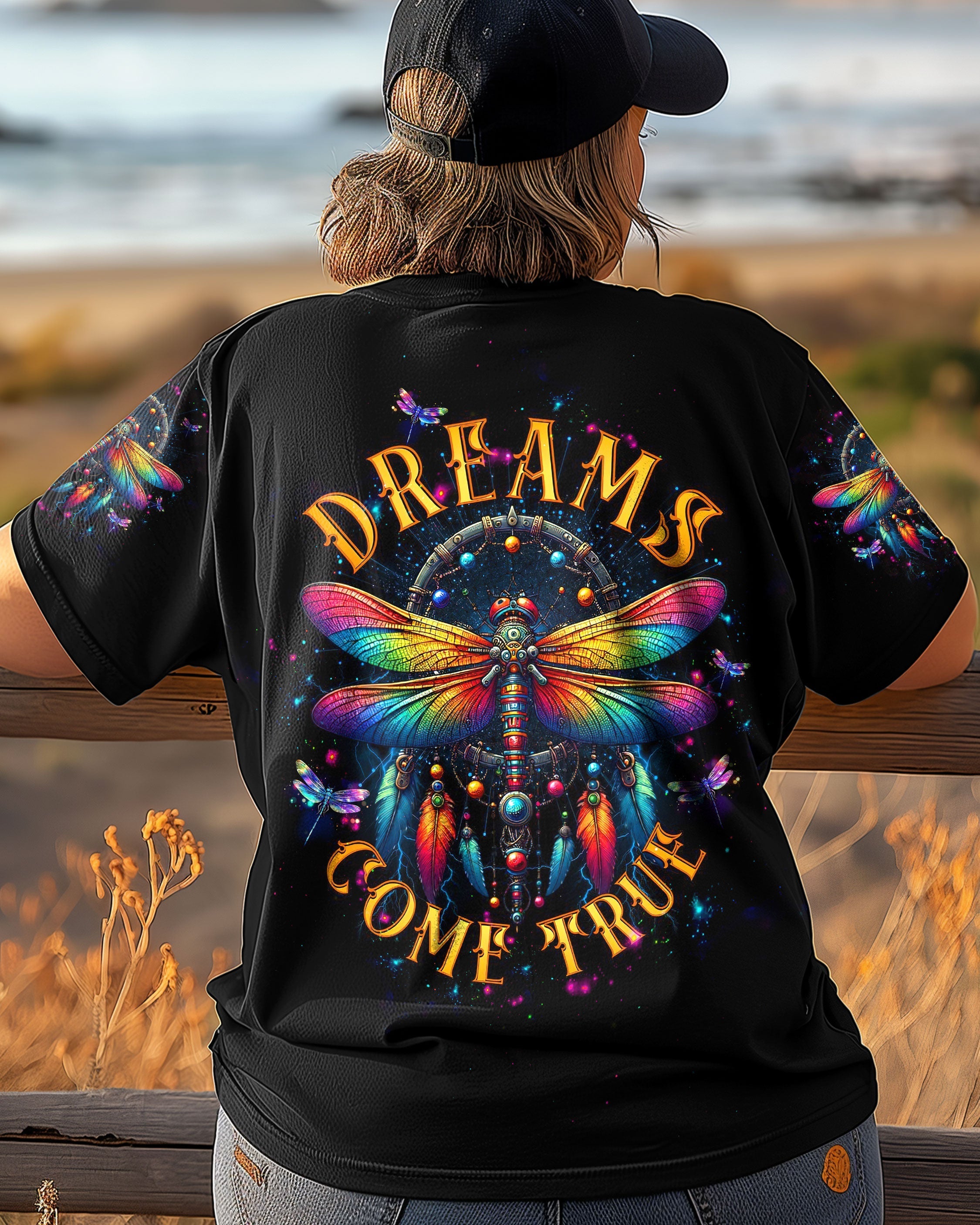 Dreams Come True Dragonfly Colorful Spiritual Graphic AOP Shirts _3_ XAl3R
