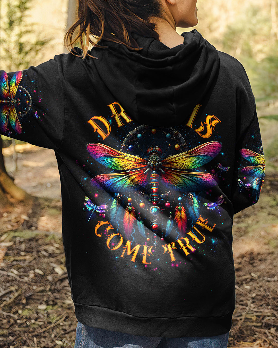 Dreams Come True Dragonfly Colorful Spiritual Graphic AOP Shirts _7_ brLuq