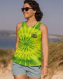 Eat Mushrooms See the Universe Green Tie Dye Mushroom Forest AOP Shirts _10_ 7dVN1