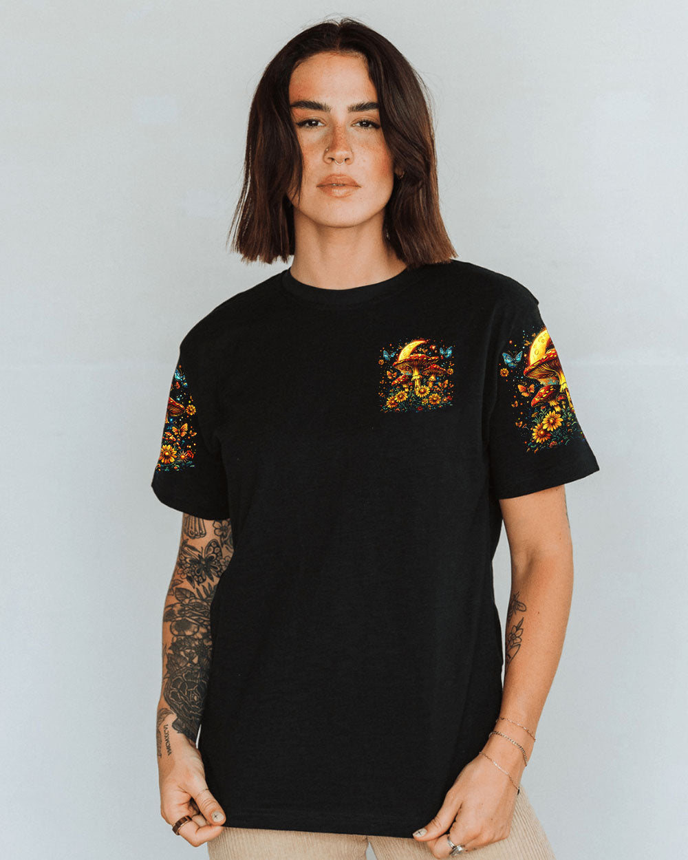 Eat Mushrooms See the Universe Psychedelic Mushroom Moon AOP Shirts _13_ edikH