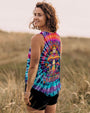 Eat Mushrooms See the Universe Trippy Tie Dye Frog Design AOP Shirts _7_ W01y2