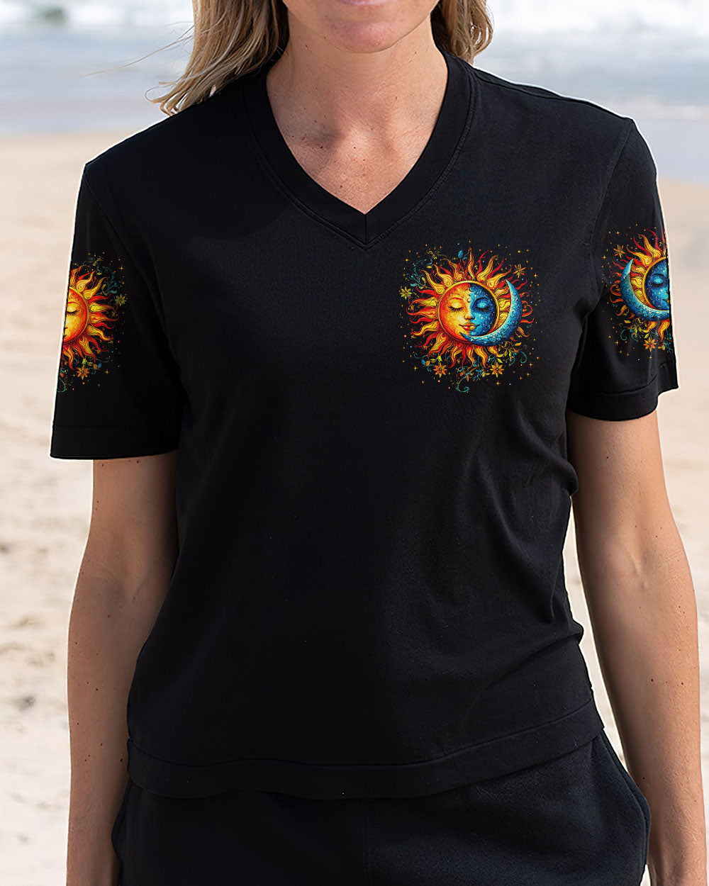 Everything Happens for a Reason Just Believe Sun and Moon AOP Shirts _11_ 4bXNx
