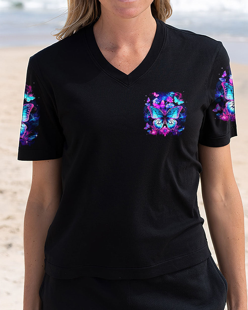 Everything Happens for a Reason just Believe Inspirational Butterfly AOP Shirts _4_ Axv5S