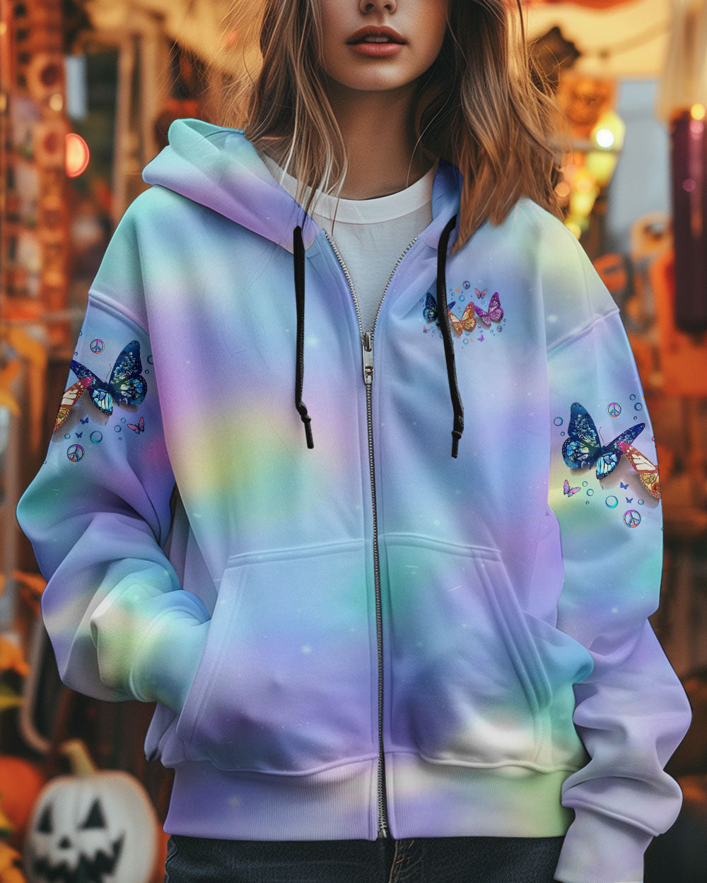 Faith Hope Love Colorful Pastel Butterfly Tie Dye Graphic AOP Shirts _4_ e3xnW