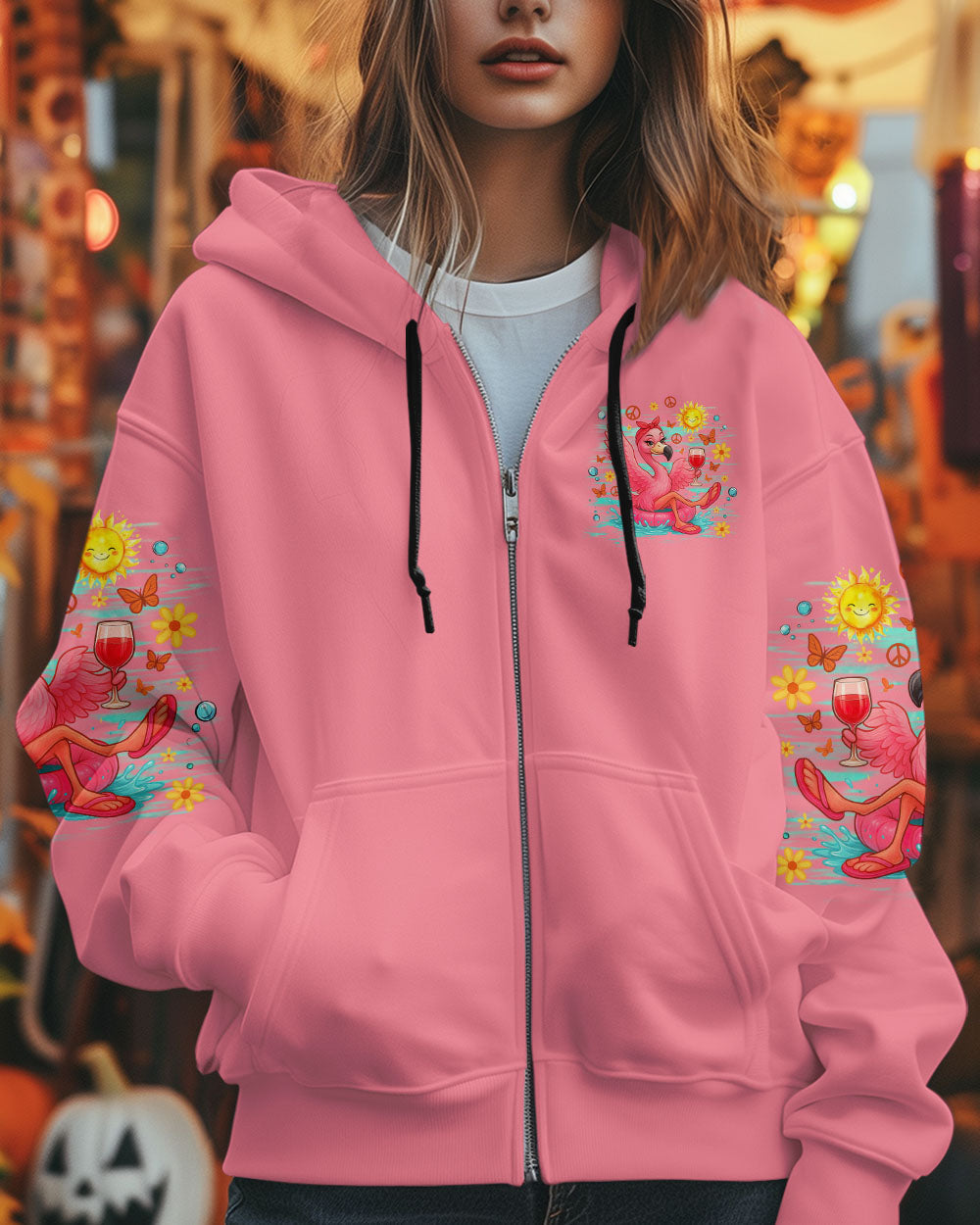 Float Drink Tan Repeat Funny Flamingo Pink Summer Vibes Design for Women AOP Shirts _10_ TA8JG