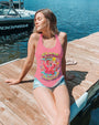 Float Drink Tan Repeat Funny Flamingo Pink Summer Vibes Design for Women AOP Shirts _11_ XcCWM