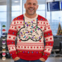 FunnyChristmasGiftForBaldDadPapaHusband PersonalizedUnisexUglySweater MI405 CLA4002 MK1