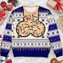 FunnyChristmasGiftForBaldDadPapaHusband PersonalizedUnisexUglySweater MI405 CLA4002 MK2