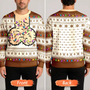 FunnyChristmasGiftForBaldDadPapaHusband PersonalizedUnisexUglySweater MI405 CLA4002 MK4