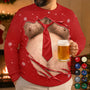 FunnyHairyBellyAbsBodyChristmas PersonalizedUnisexUglySweater MI413 CLA3980 MK1