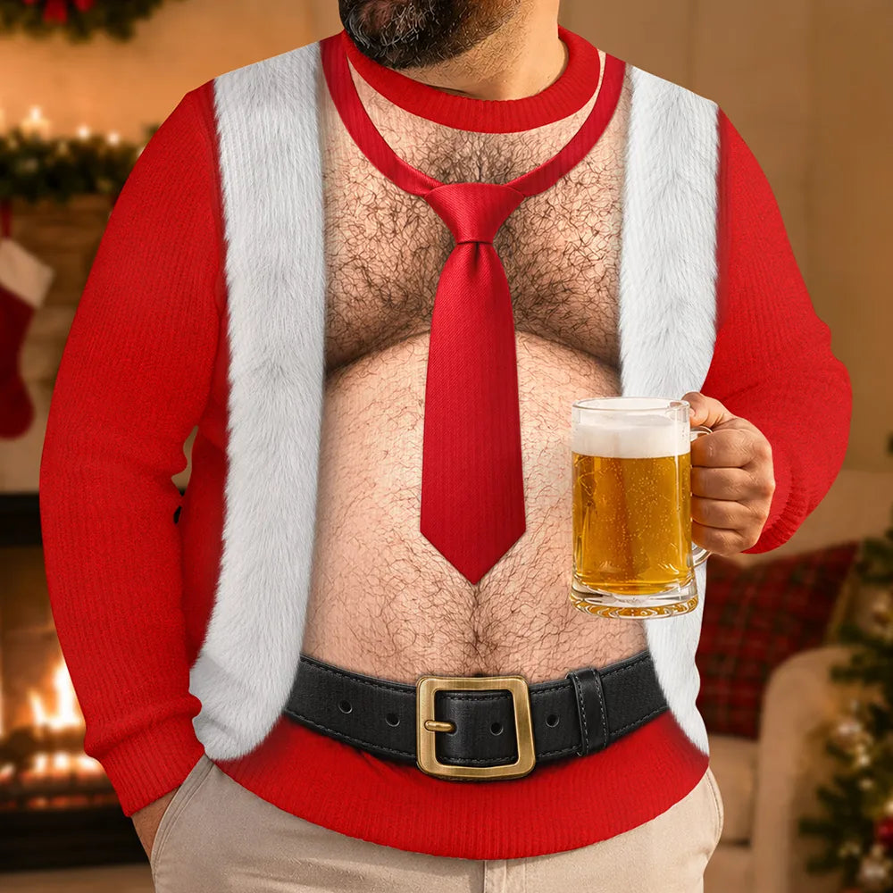 FunnyHairyMuscleBodyChristmasGiftForHusband PersonalizedUnisexUglySweater NV1631 CLA3694 MK1