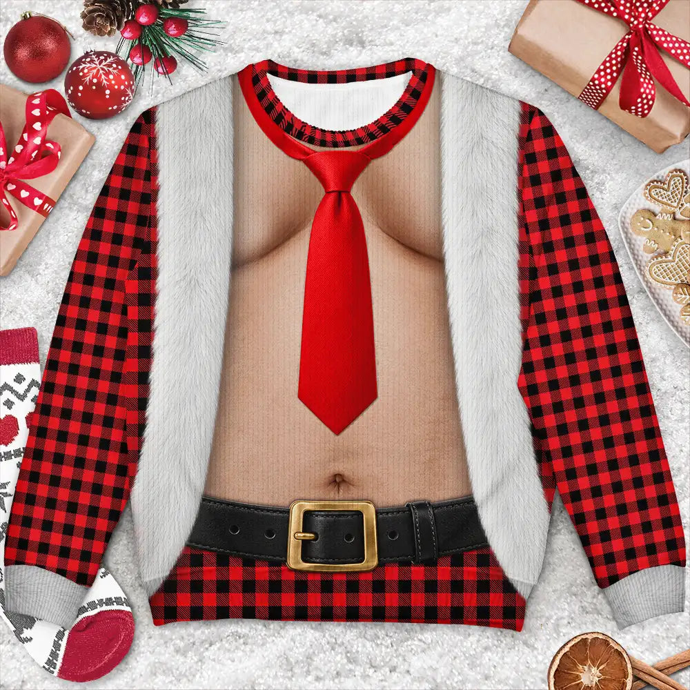 FunnyHairyMuscleBodyChristmasGiftForHusband PersonalizedUnisexUglySweater NV1631 CLA3694 MK2