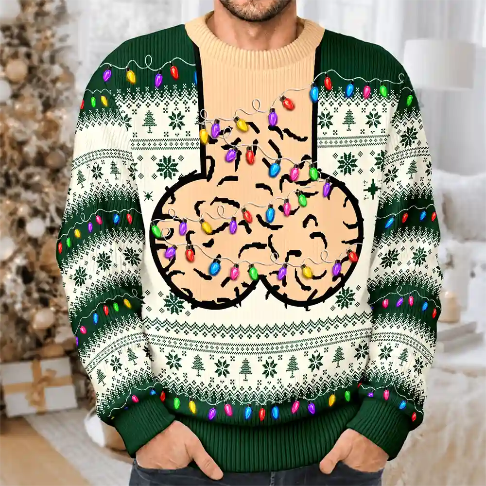 Funny_Christmas_Gift_For_Bald_Dad_Papa_Husband_ _Personalized_Unisex_Ugly_Sweater MI405 CLA4002 MK3