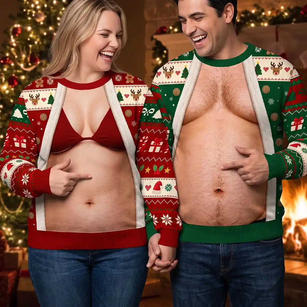 Funny_Christmas_Gift_For_Couples_ _Personalized_Naughty_Matching_Unisex_Ugly_Sweater MI412 CLA4068 MK1