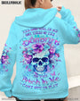 Good Girl gone Bad The B in Me Came Out Purple Skull and Floral Graphic for Women AOP Shirts _1_ hSBa6