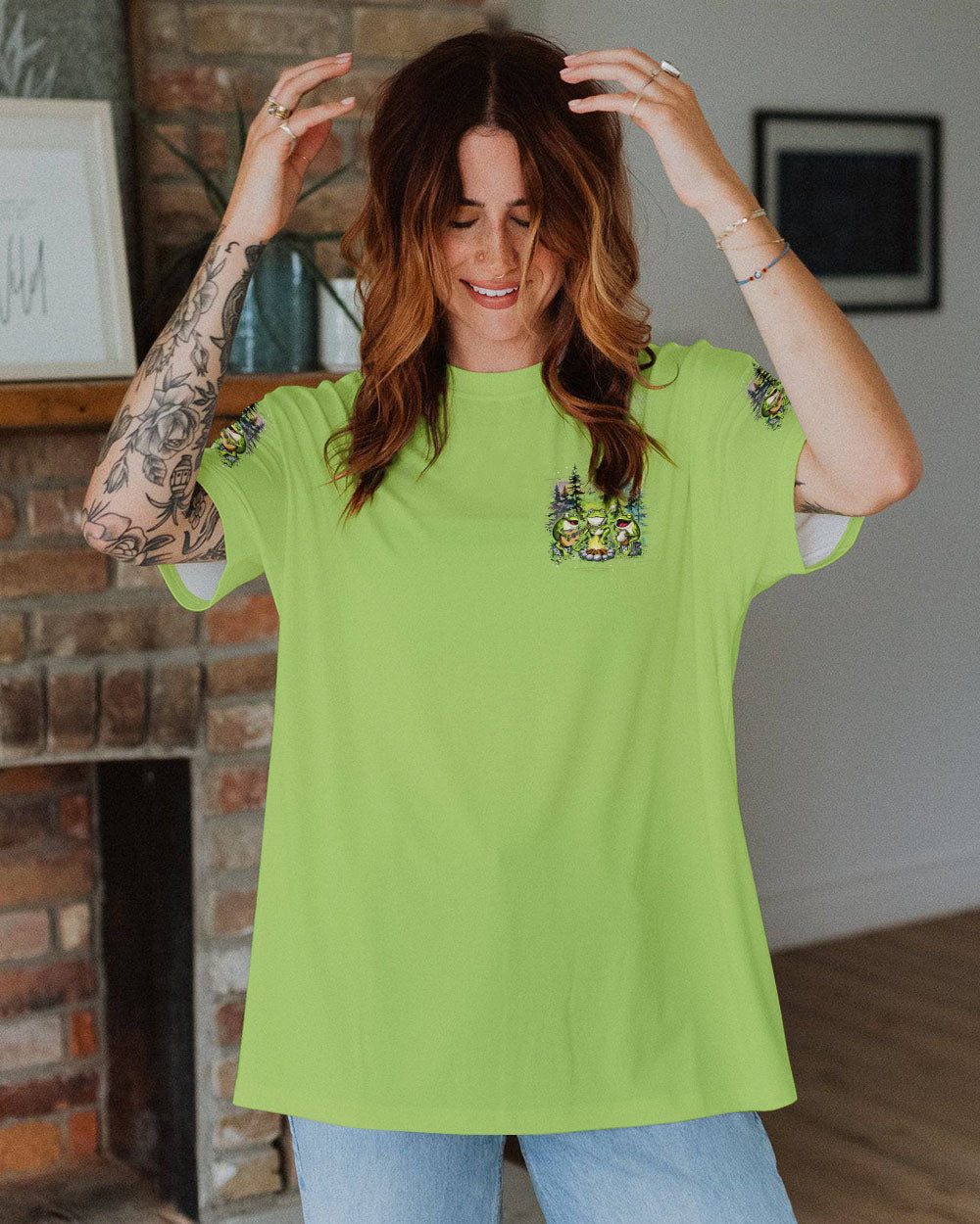 Good Times Crazy Friends Amazing Memories Frog Camping Campfire AOP Shirts _9_ SXxJ7