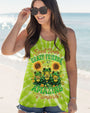 Good Times Crazy Friends Frog Fun Tie Dye with Sunflowers Graphic Tee for Women AOP Shirts _13_ twoL0