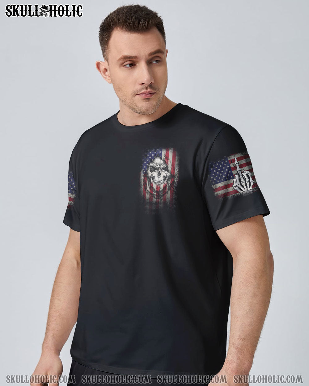 Grumpy Old Man Mother F Grumpy Veteran Skull Graphic AOP Shirts _10_ nQ85J