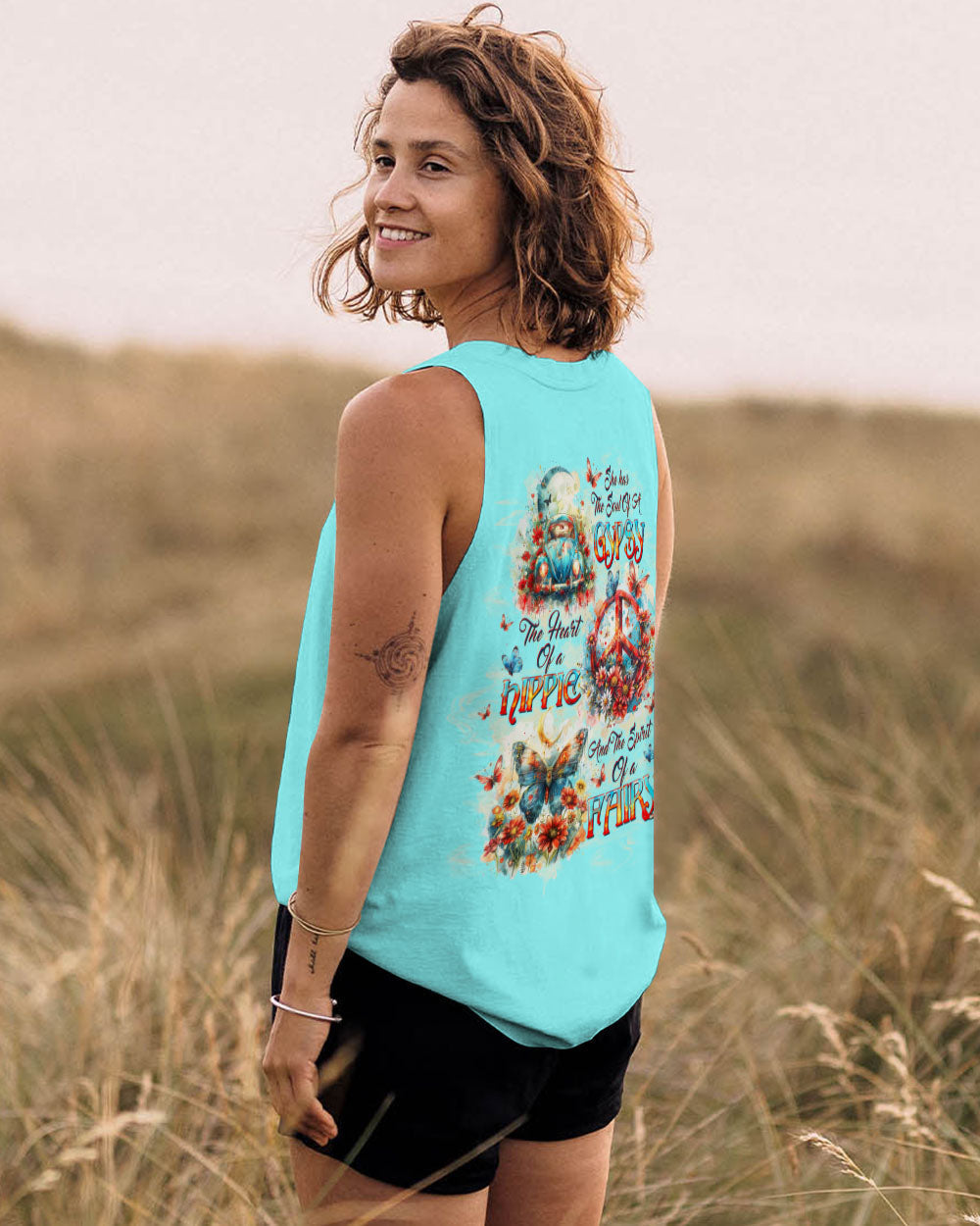 Gypsy Soul Hippie Heart Fairy Peace Van and Flower Vintage Butterfly AOP Shirts _11_ FlEJ4