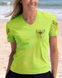Gypsy Soul Warrior Spirit Wild Heart Dragonfly and Sunflowers Graphic AOP Shirts _4_ BgQ1f