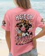Heifer Be Tripping Funny Pink Cow Leopard Bow _26 Peace Sign AOP Shirts _12_ BH6wS