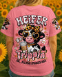 Heifer Be Tripping Funny Pink Cow Leopard Bow _26 Peace Sign AOP Shirts _1_ v2heF