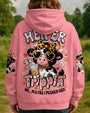 Heifer Be Tripping Funny Pink Cow Leopard Bow _26 Peace Sign AOP Shirts _5_ n3QJG