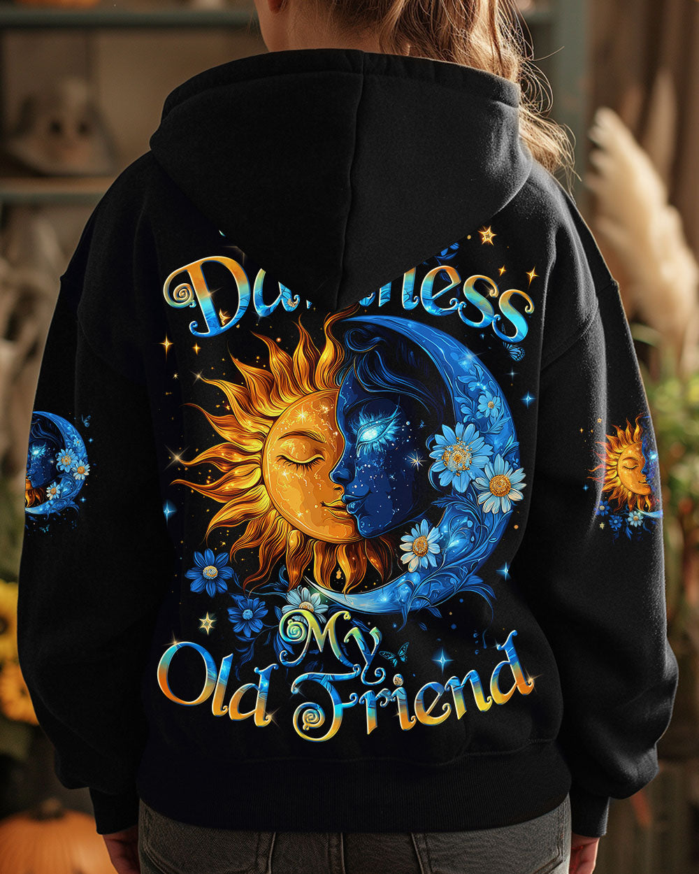 Hello Darkness My Old Friend Sun and Moon Cosmic Graphic AOP Shirts _8_ PmRPO