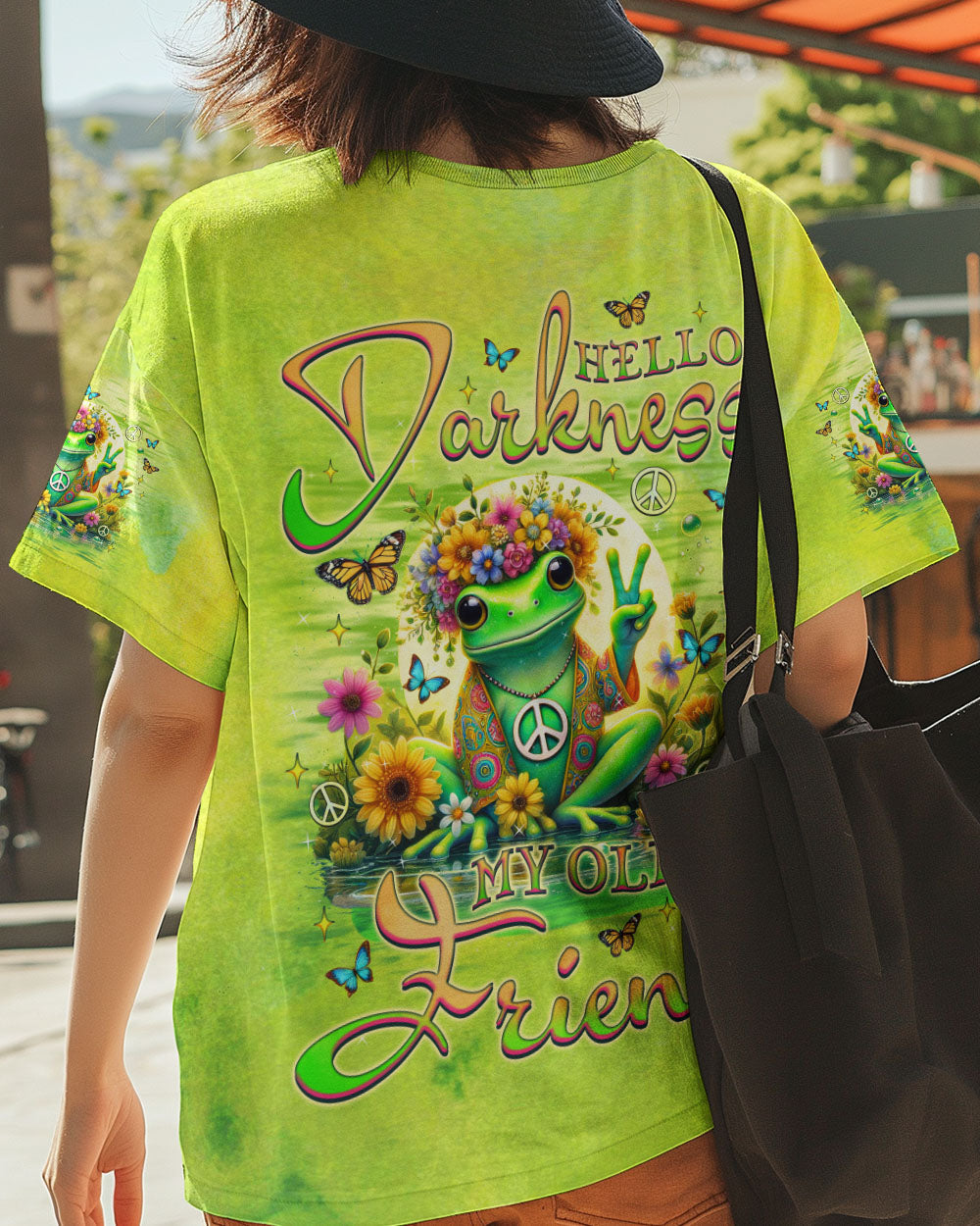 Hello Darkness My Old Friend Tie Dye Frog Sunflower Hippie Style AOP Shirts _12_ sHJip