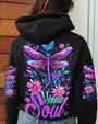 Hippie Soul Colorful Dragonfly and Flowers Graphic AOP Shirts _7_ wN8ES
