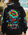 Hippie Soul Music Sunflower and Peace Symbol Graphic AOP Shirts _1_ BcLeu