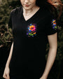 Hippie Soul Neon Flower and Peace Sign Colorful Hippie AOP Shirts _12_ c2A5v