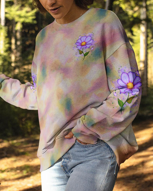 Hippie Soul Pastel Tie Dye Floral Peace Sign AOP Shirts _2_ x8WKk