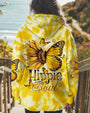 Hippie Soul Yellow Tie Dye Peace Signs and Sunflower Butterfly AOP Shirts _1_ Ae5wK