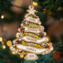 HolidayGiftForFamily PersonalizedChristmasTreeGoldenPearlAcrylicOrnament AT2382 CLA4168 MK 3