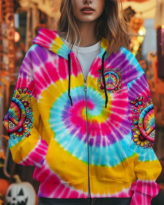 Humanity Is My Race Love Is My Religion Tie Dye Peace Symbol AOP Shirts _10_ ht0Wh