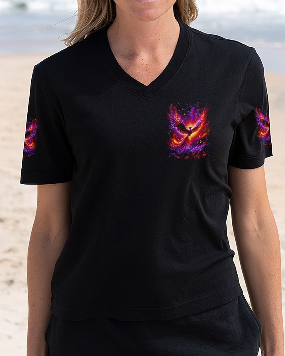 I Am The Storm Phoenix Design _26 Empowering Quote Powerful Hippie AOP Shirts _12_ QrEiX