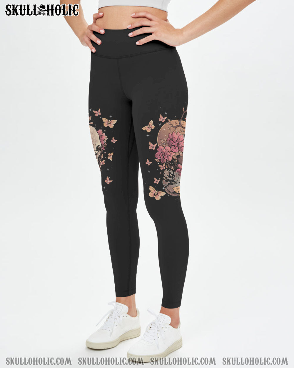 I Am a Sweet Girl Full of Crazy Funny Skull and Butterfly Graphic Tee for Women AOP Shirts _9_ 3NHBD