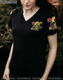 I Am a Sweet Girl Pocket Full of Crazy Neon Sugar Skull and Rose AOP Shirts _7_ ceP2G