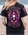 I Am the Storm She Whispered Back Pink Skull Wings and Roses Graphic AOP Shirts _5_ zlMDU