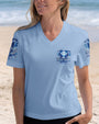 I Believe There Are Angels Among Us Blue Angel Wings and Halo Heart Design AOP Shirts _4_ abbSN