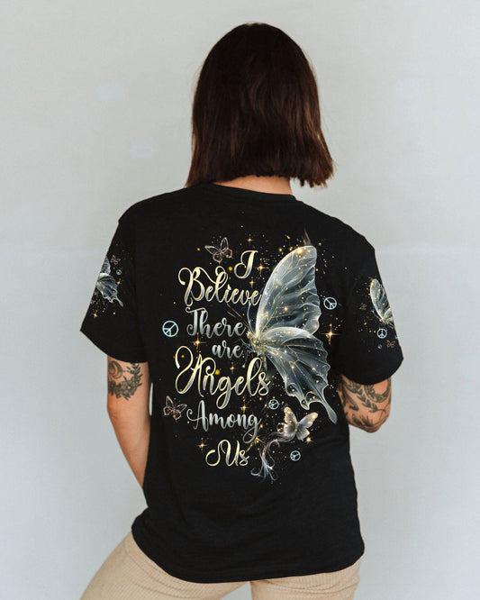 I Believe There Are Angels Among Us Butterfly Spiritual Graphic AOP Shirts _10_ NYyjx