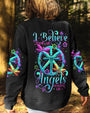 I Believe There Are Angels Among Us Dragonfly Neon Peace Symbol AOP Shirts _9_ 11CB4
